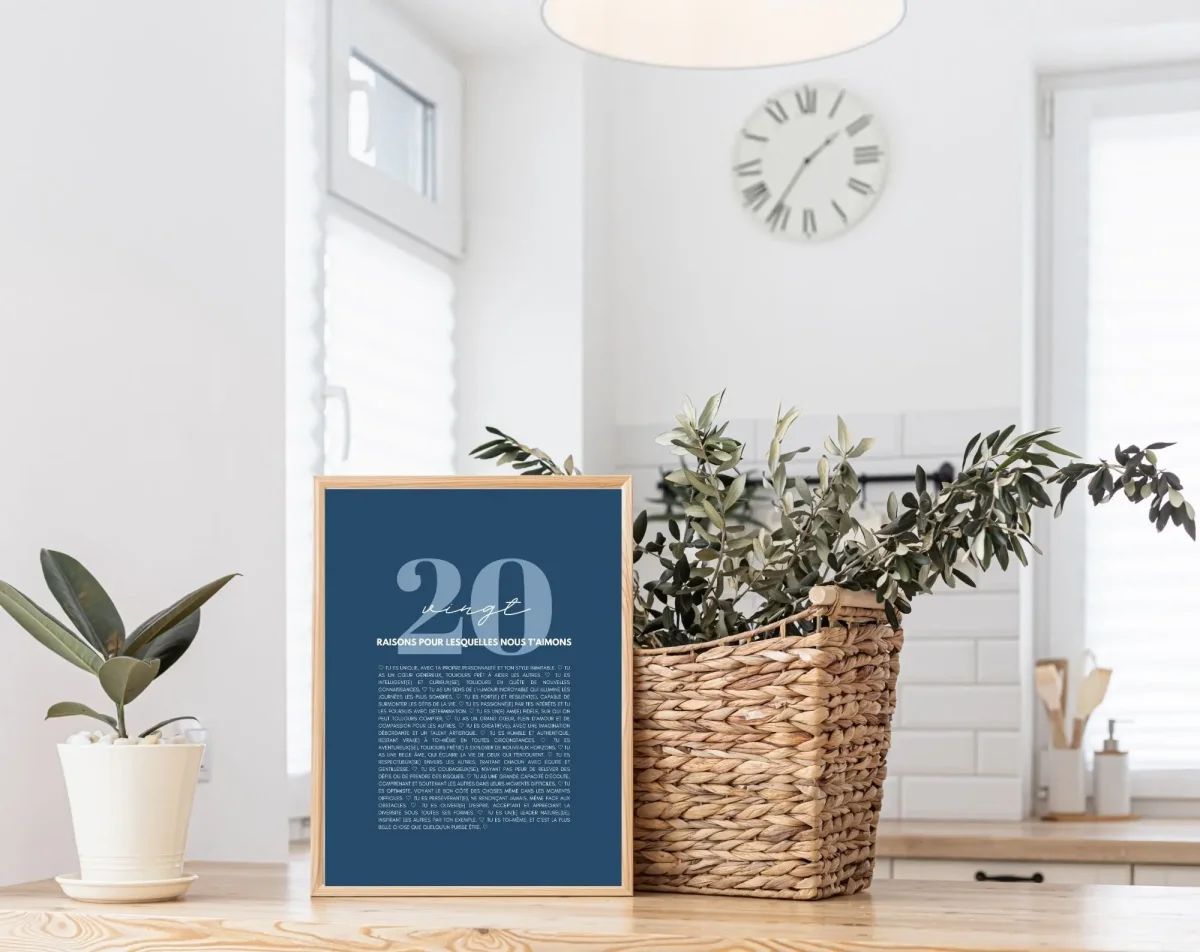 20 raisons pour lesquelles nous t'aimons bleu - Cadeau anniversaire 20 ans – Image 5
