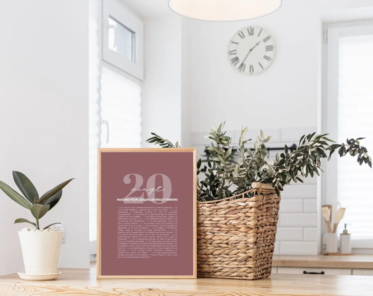 20 raisons pour lesquelles nous t'aimons rose - Cadeau anniversaire 20 ans – Image 4