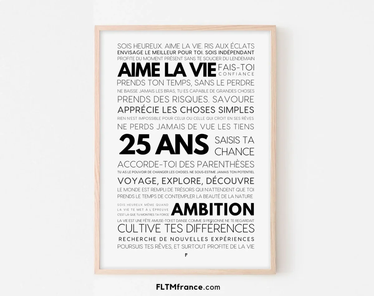 25 ans les mots - Affiche anniversaire
