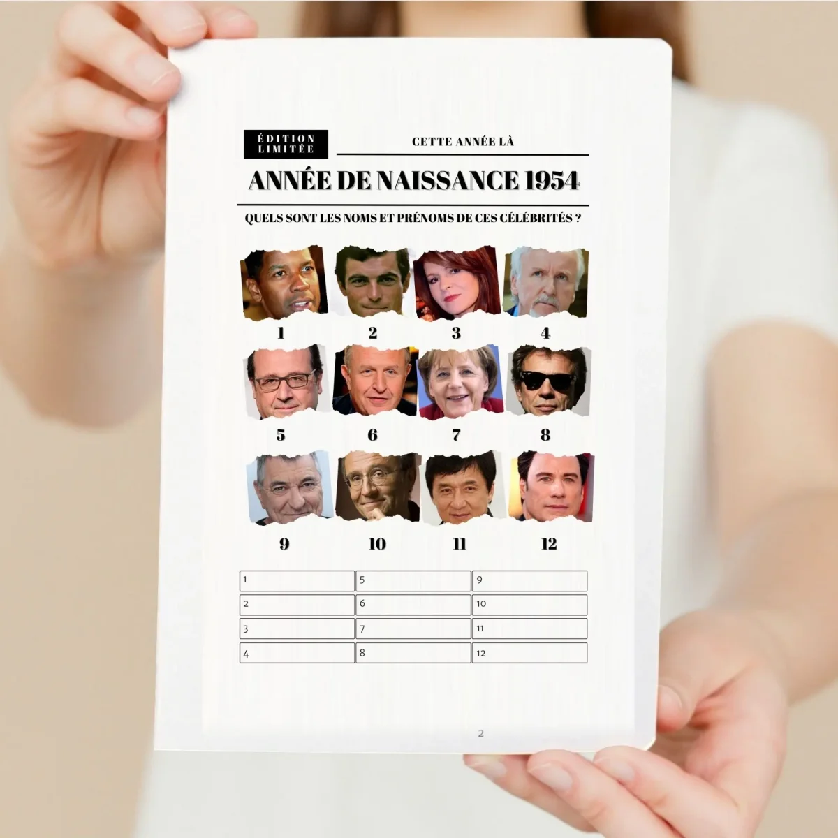 Jeu anniversaire année 1954 - 10 jeux à imprimer – Image 2