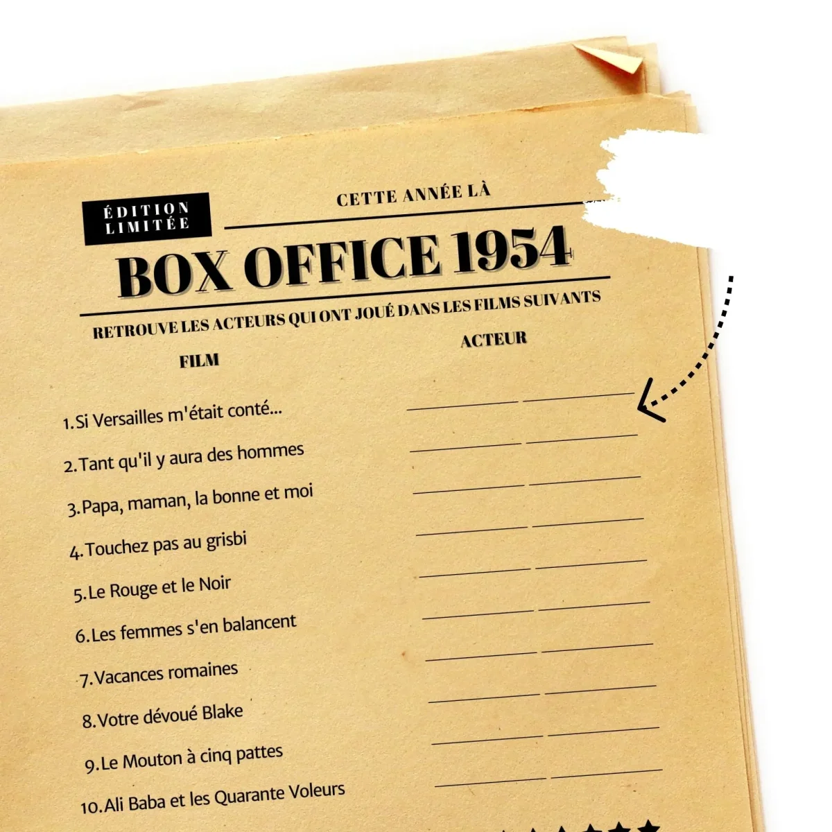 Jeu anniversaire année 1954 - 10 jeux à imprimer – Image 7