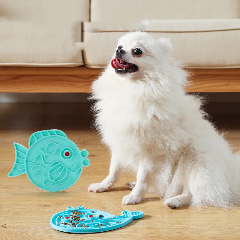 Jouet Pour Animaux De Compagnie Avec Devinette De Nourriture - Design Poisson Interactif Et Antistress Pour Chiens Et Chats – Image 2