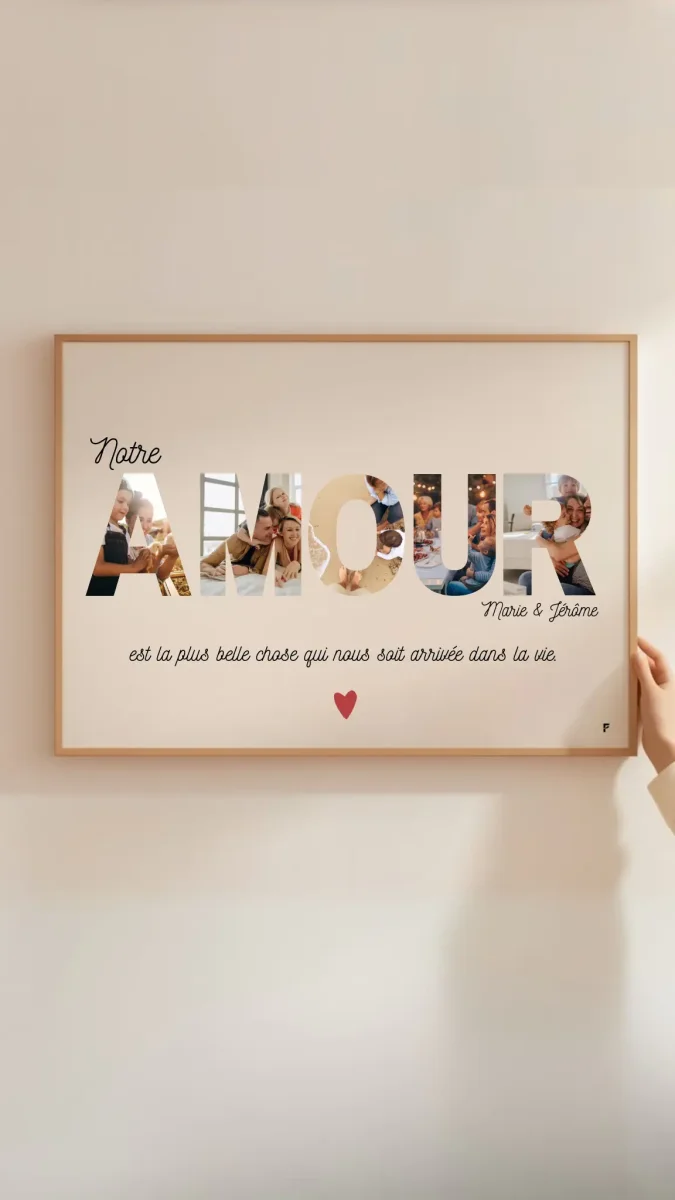 Affiche AMOUR personnalisée avec photos – Image 3