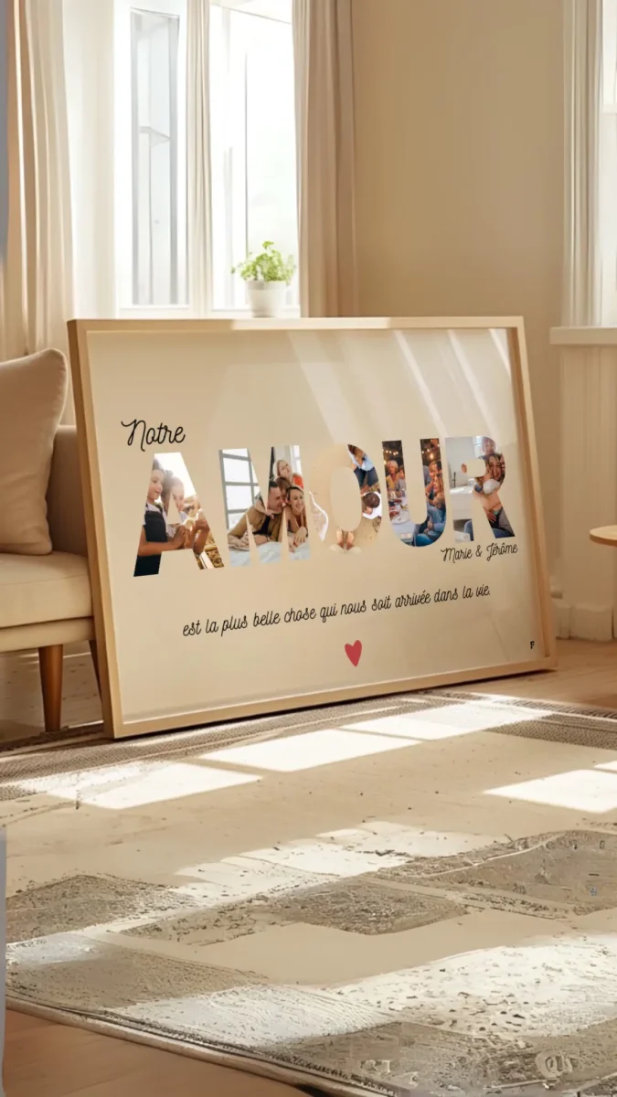Affiche AMOUR personnalisée avec photos – Image 6