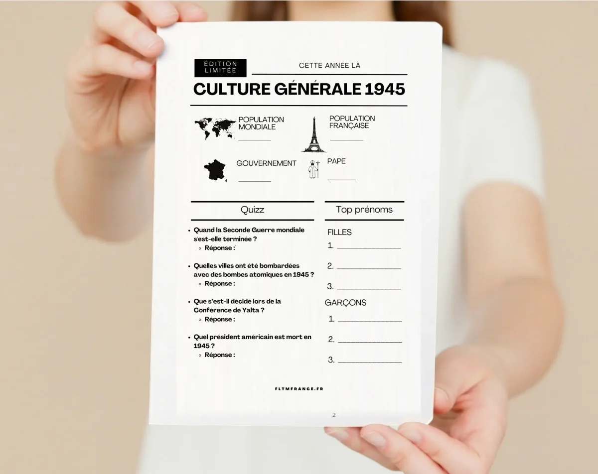 Jeu anniversaire année 1945 - 10 jeux à imprimer pour fêter les 80 ans – Image 8