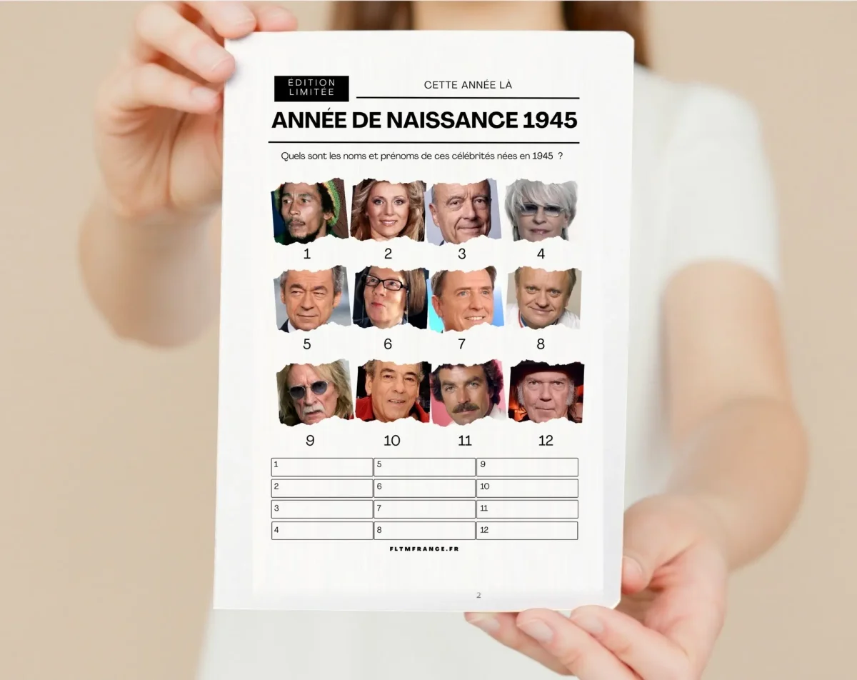 Jeu anniversaire année 1945 - 10 jeux à imprimer pour fêter les 80 ans – Image 3