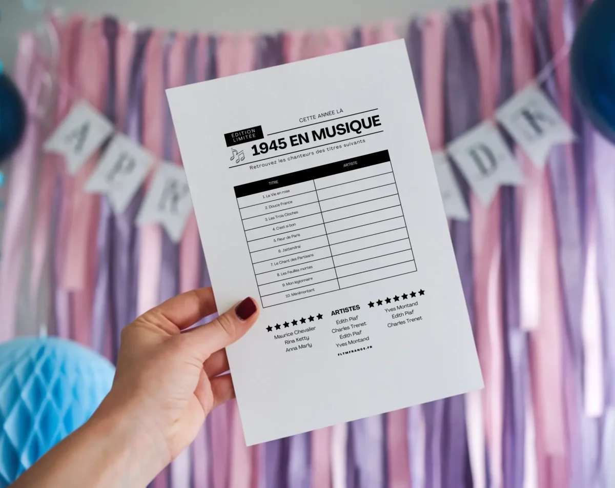 Jeu anniversaire année 1945 - 10 jeux à imprimer pour fêter les 80 ans – Image 5