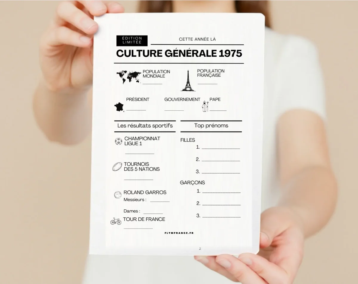 Jeu anniversaire année 1975 - 10 jeux à imprimer pour fêter les 50 ans – Image 7