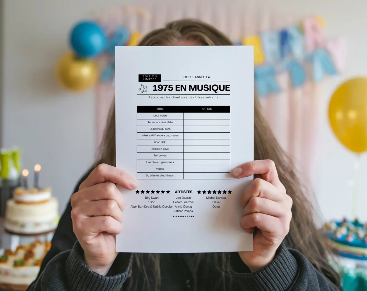 Jeu anniversaire année 1975 - 10 jeux à imprimer pour fêter les 50 ans – Image 5