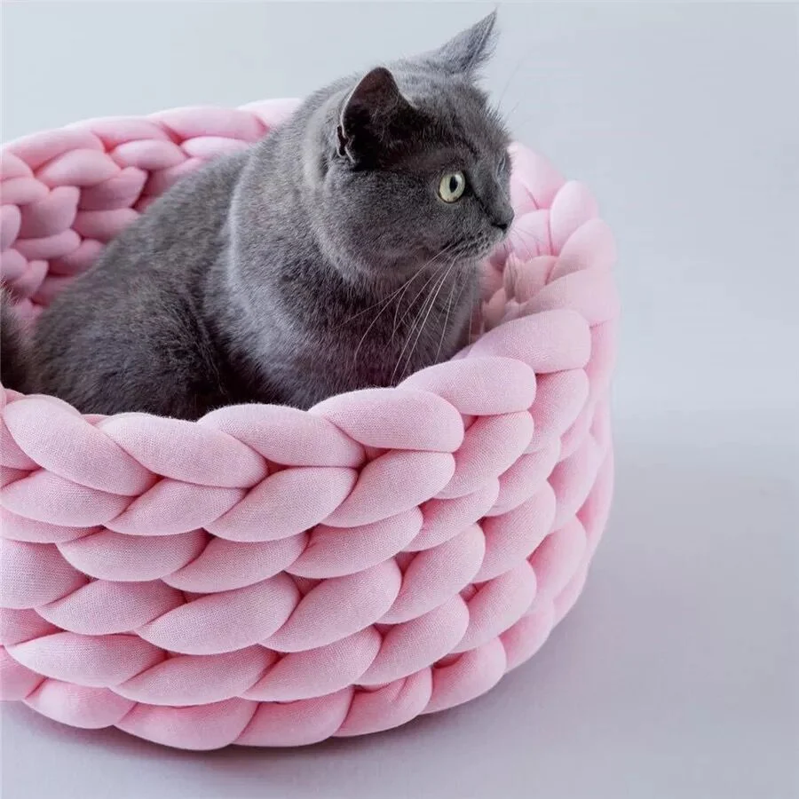 Panier Pour Chat Tressé À La Main – Image 4