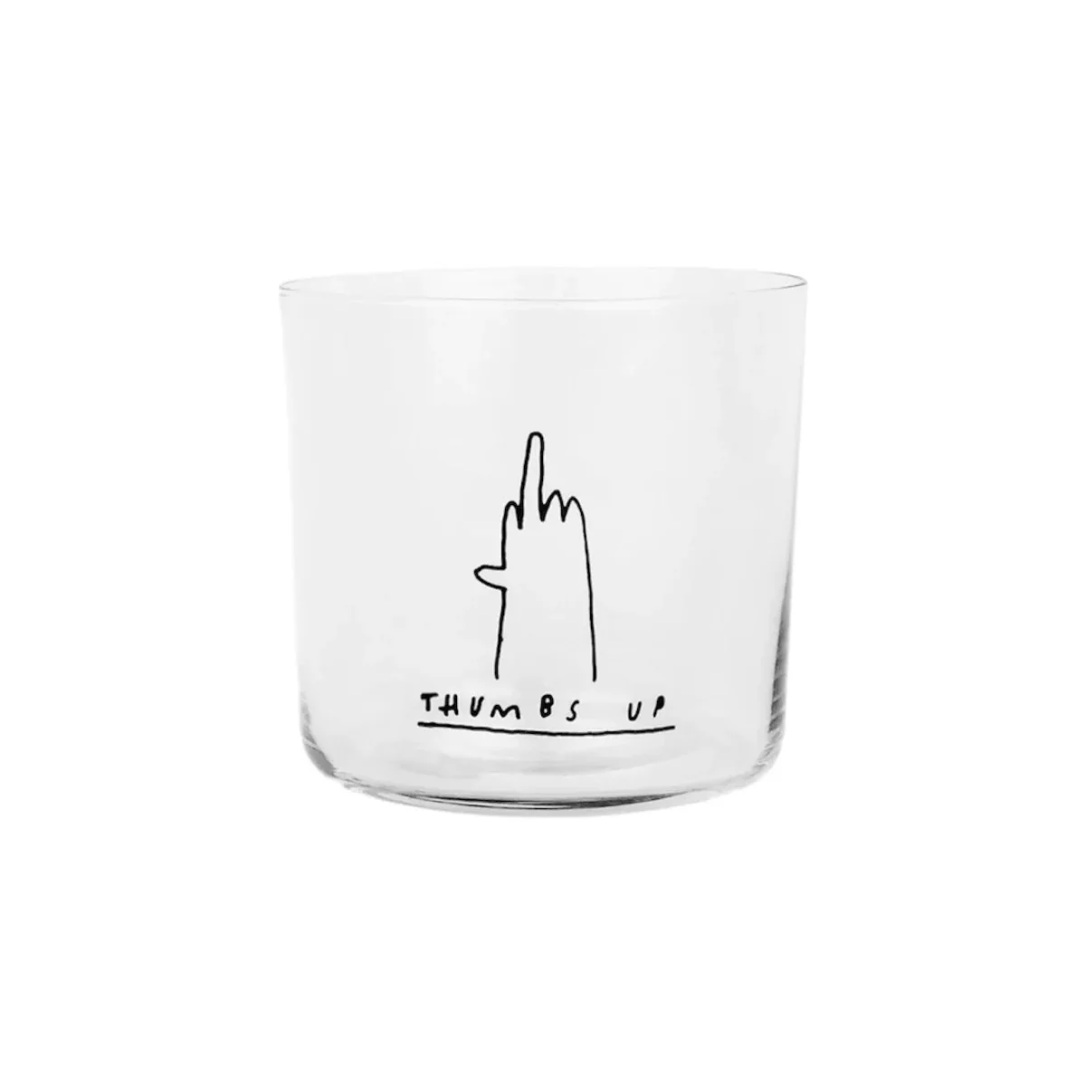 Verre à Message – “Thumbs Up” | Humour Insolent & Design Minimaliste