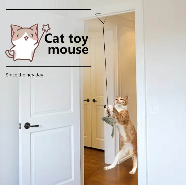 Jouet de Porte Interactif - Souris qui Saute pour les Chats Actifs – Image 2