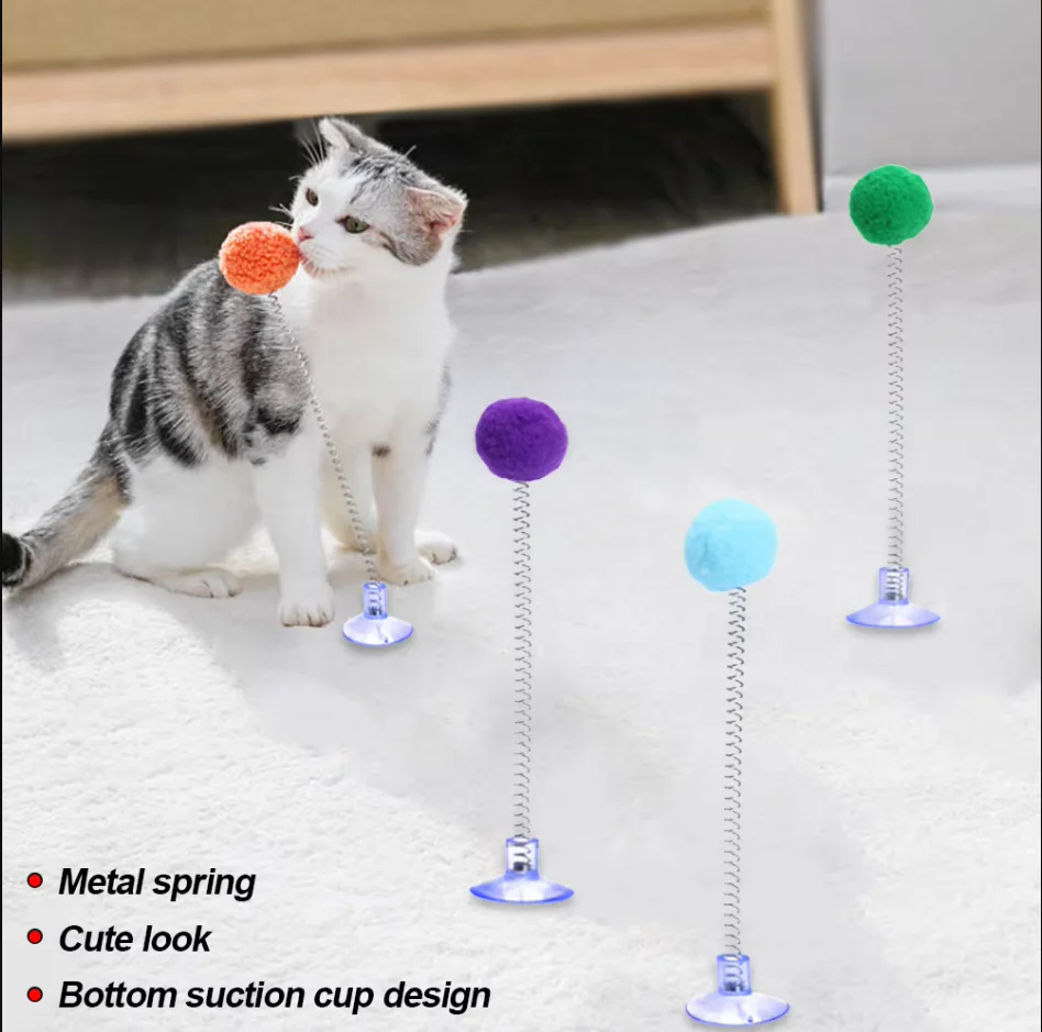 Ballon de Plumes à Ventouse - Jouet Interactif pour Chats – Image 3