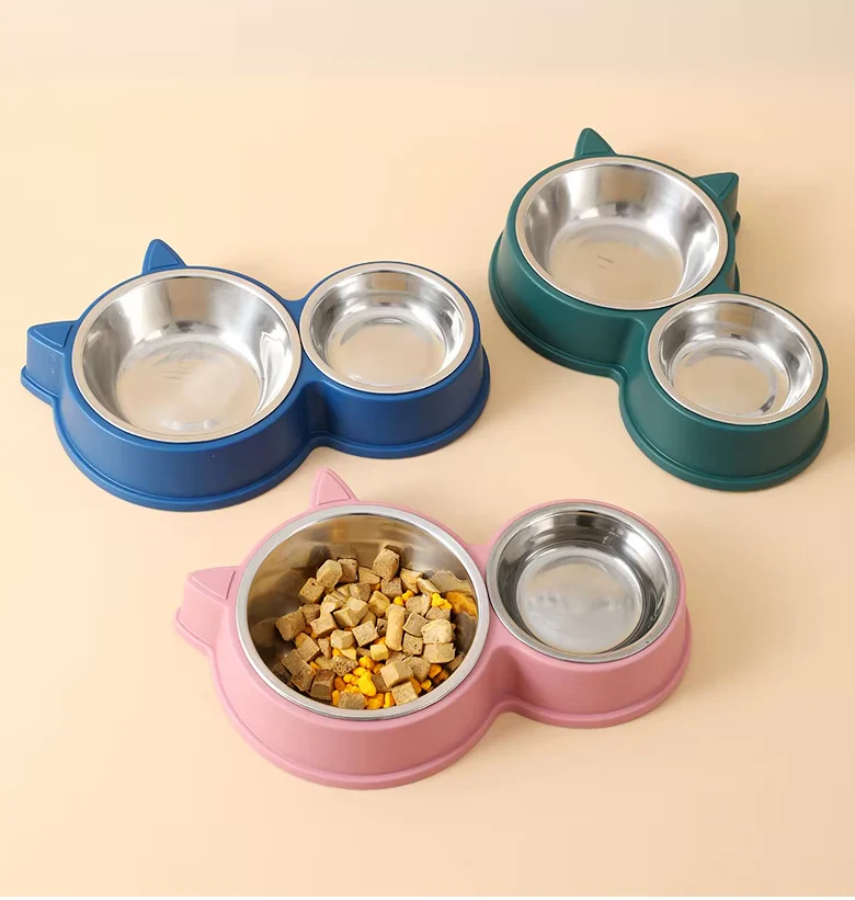 Set D' Assiettes pour Chats avec des Oreilles de Chat et une Base Antidérapante – Image 3