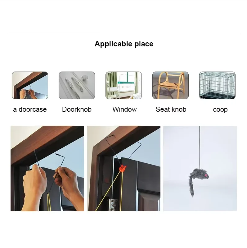 Jouet de Porte Interactif - Souris qui Saute pour les Chats Actifs – Image 7