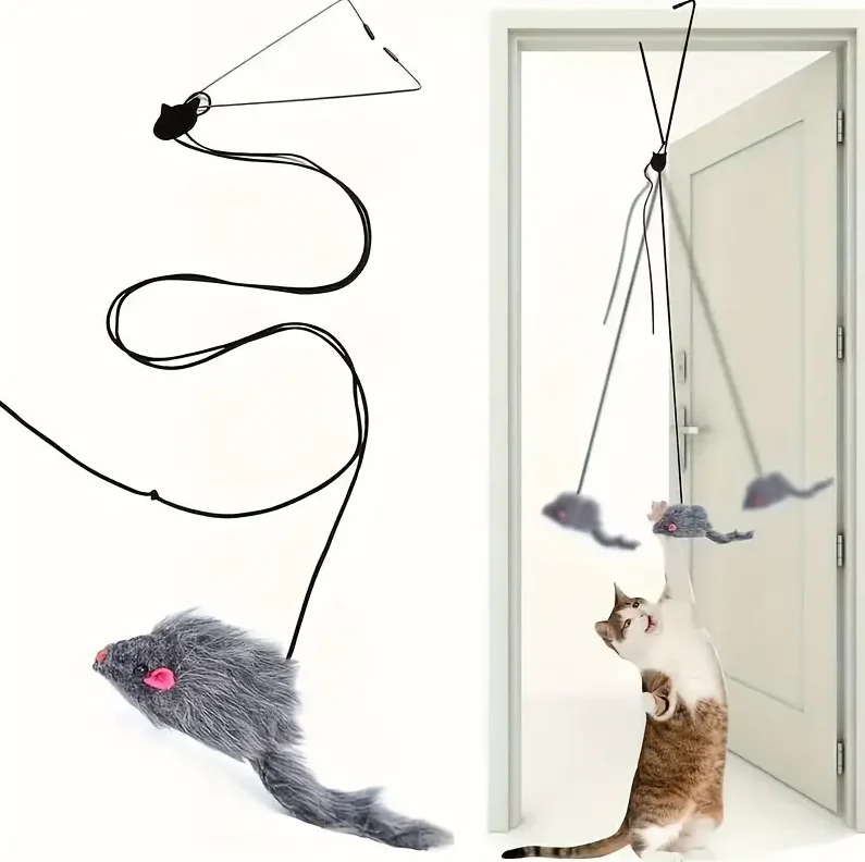 Jouets Interactifs Pour Chats - Jouet Souris Avec Cordon À Tirer
