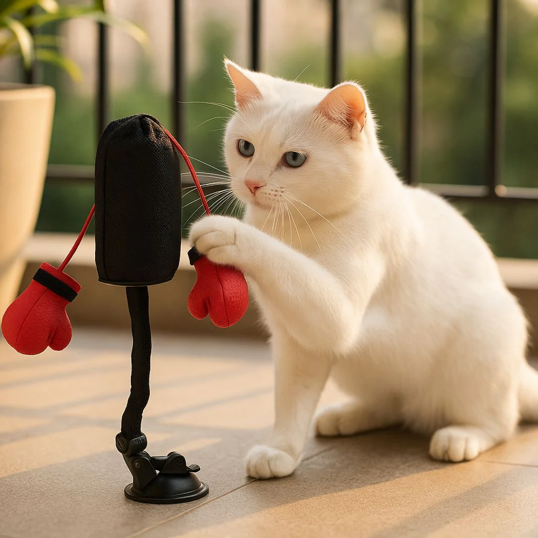 Jouet Interactif Sac De Boxe Pour Chats – Image 2
