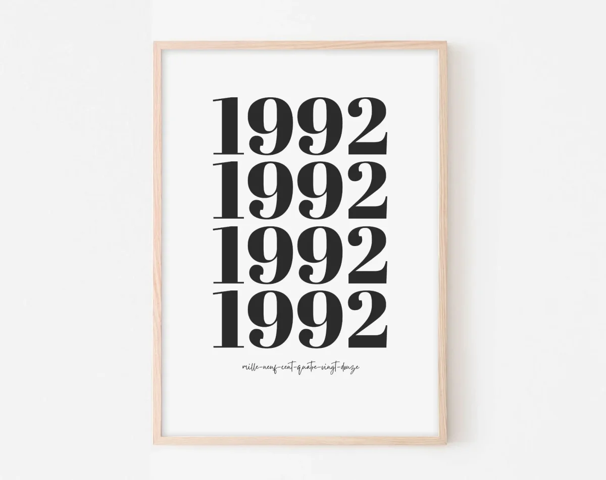 Affiche année 1992 - 32 ans