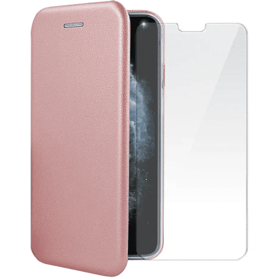 Pack Ibroz iPhone 11 Pro Etui cuir rose – Image 5